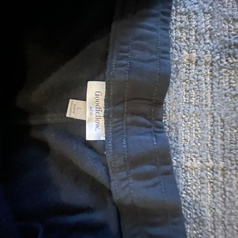 Goodfellow & Co Mens Size L Black Fleece Sweat Shorts Drawstring Athletic Casual - Picture 4 of 11